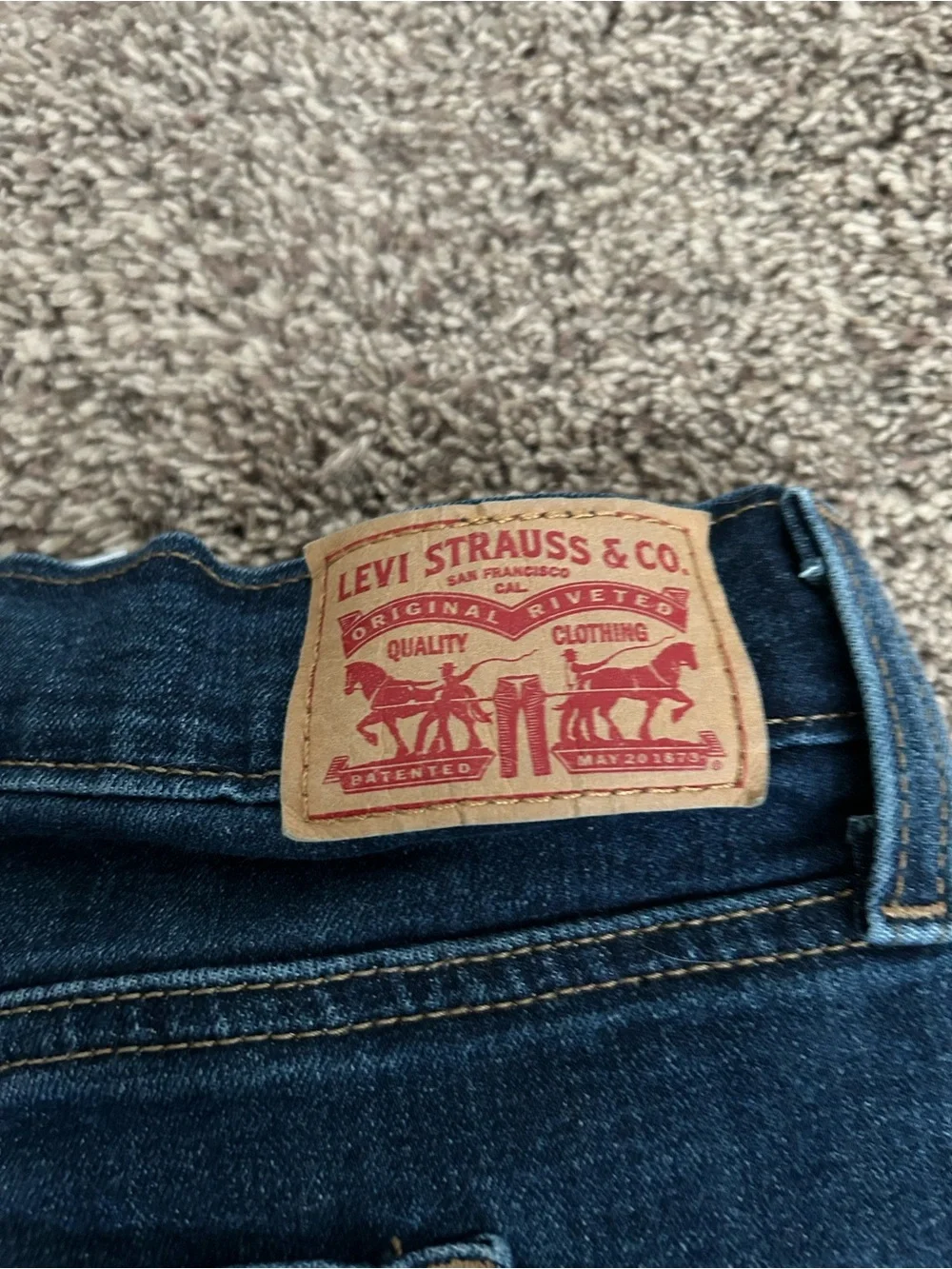 Levi's Dark Blue Denim Jean Shorts